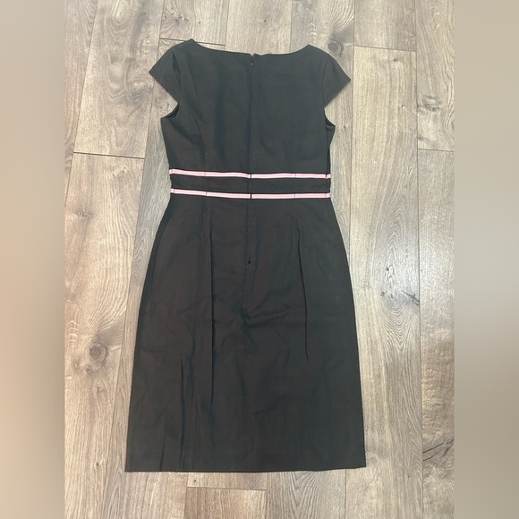 VINTAGE Ports International Black Dress with Pink Bow - Picture 4 of 4